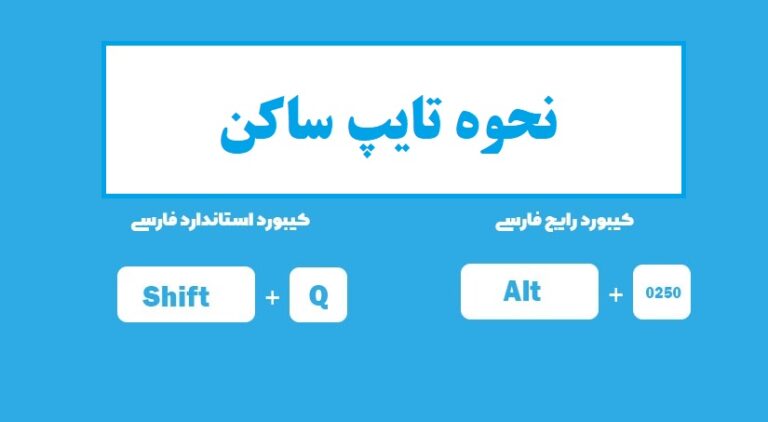 نحوه تایپ کردن حرف ساکن (سکون) در کیبورد فارسی