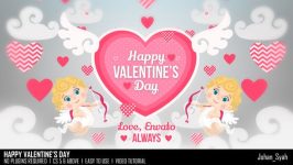 دانلود فایل آماده و رایگان افترافکت برای روز ولنتاین Happy Valentine’s Day
